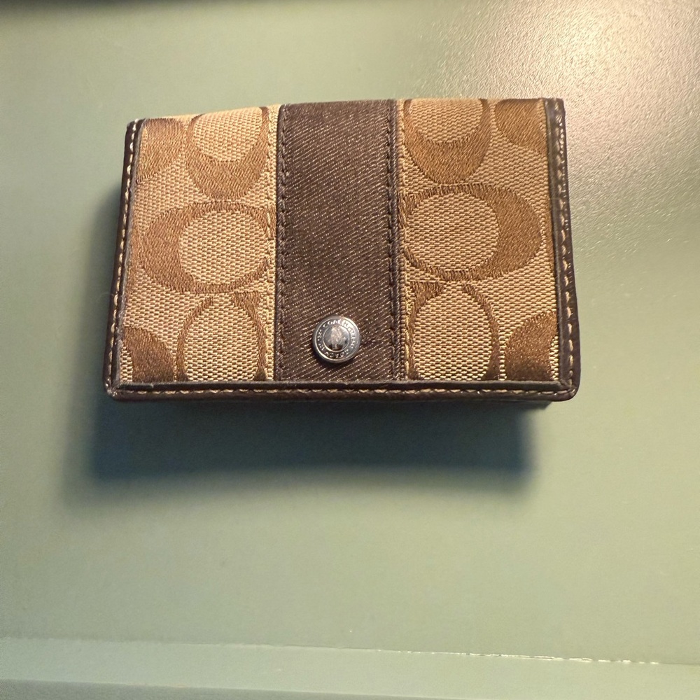 Coach Tan and Brown Wallet